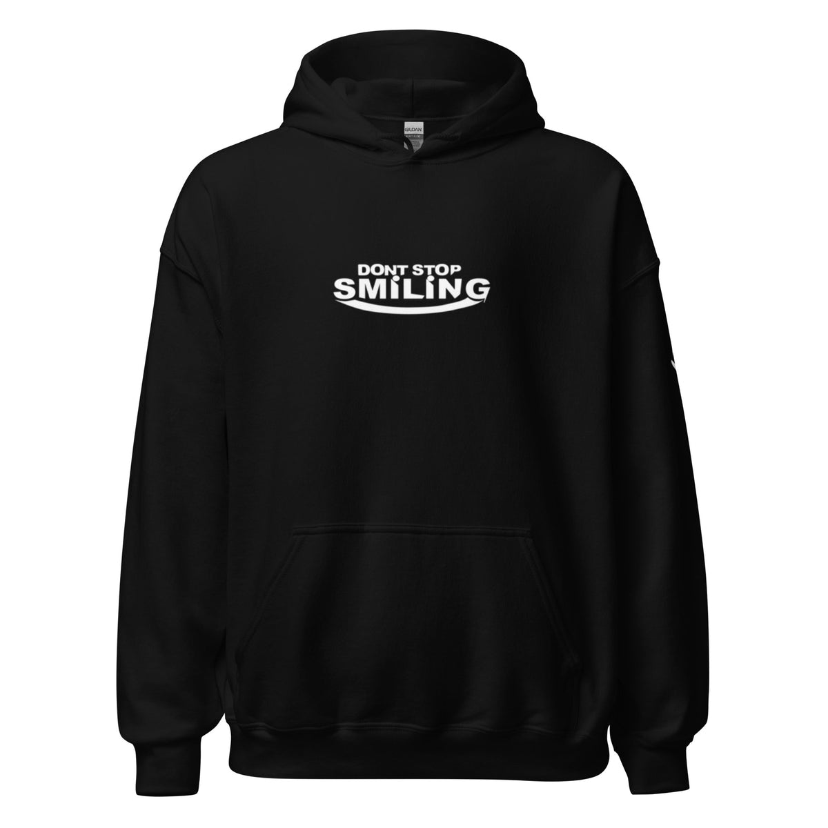 Black Don't Stop Smiling hoodie in heavyweight fleece, a small gift for someone going through a hard time